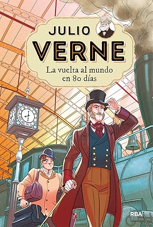 Portada de Julio Verne - La vuelta al mundo en 80 días (edición actualizada, ilustrada y adaptada)