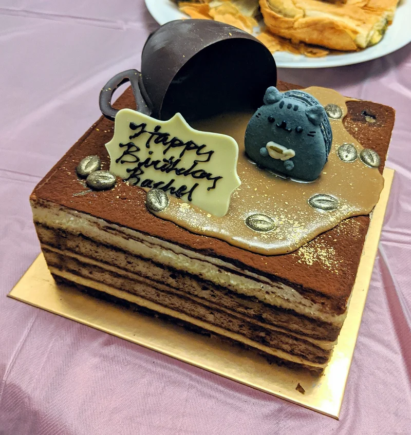 Tiramisu birthday cake
