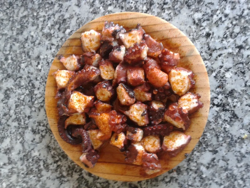 Ración de pulpo a feira en Vigo