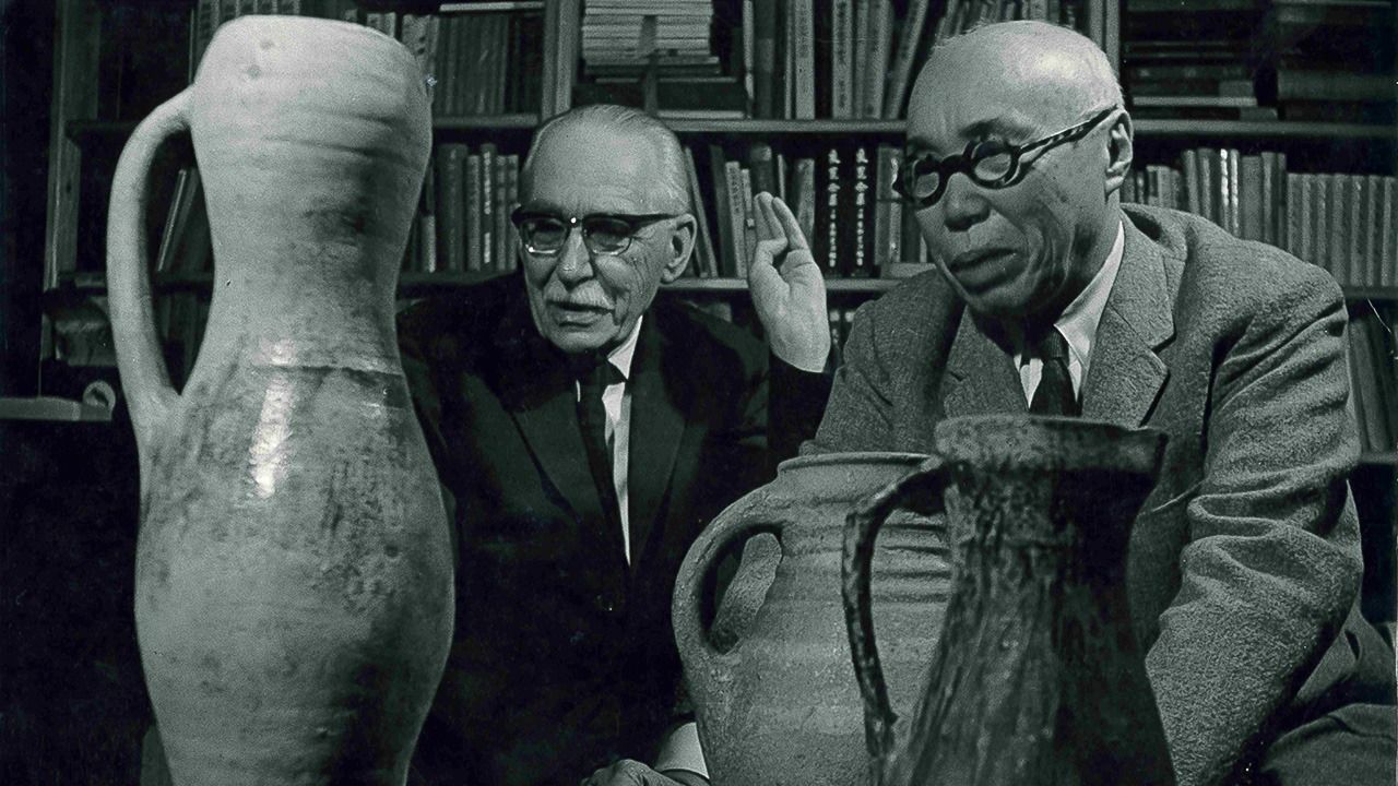 Hamada Shoji y Bernard Leach