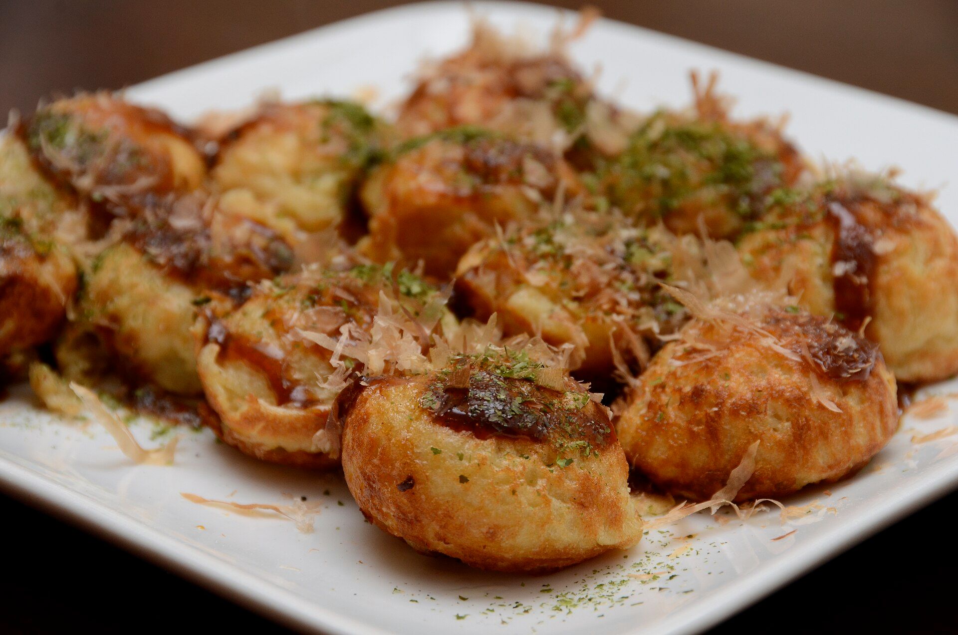 Takoyaki is served; November