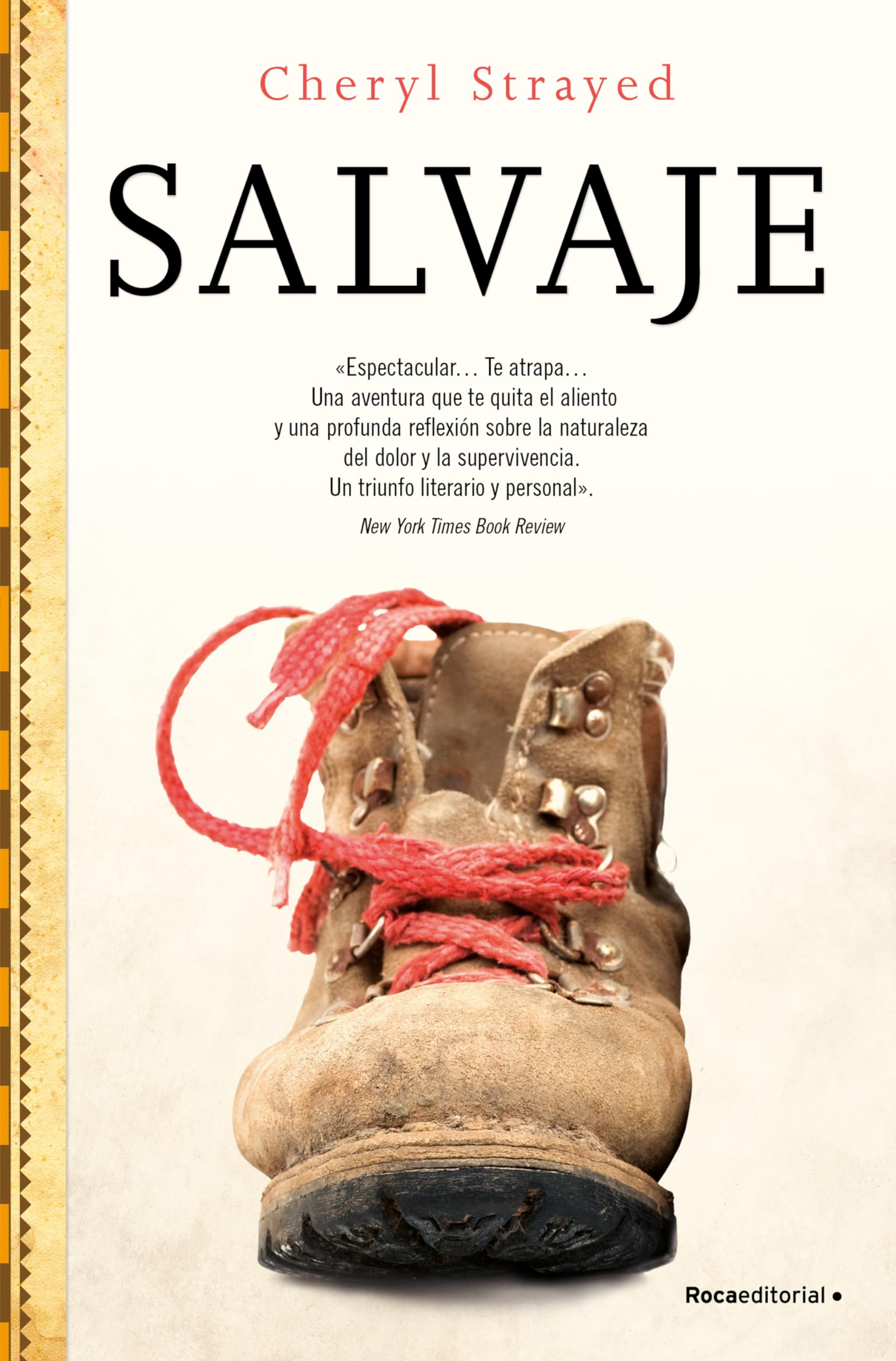 Portada de Salvaje de Cheryl Strayed, mujer con mochila caminando por sendero montañoso