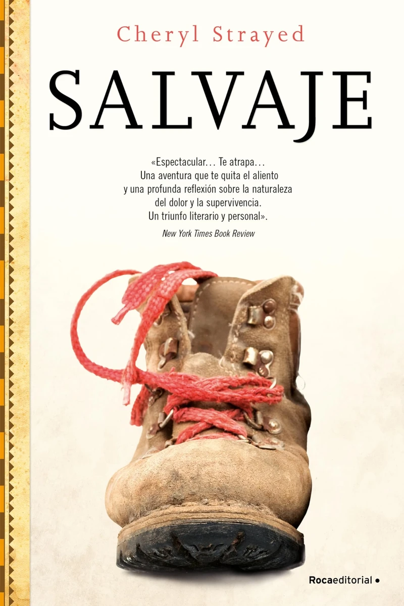 Portada de Salvaje de Cheryl Strayed, mujer con mochila caminando por sendero montañoso