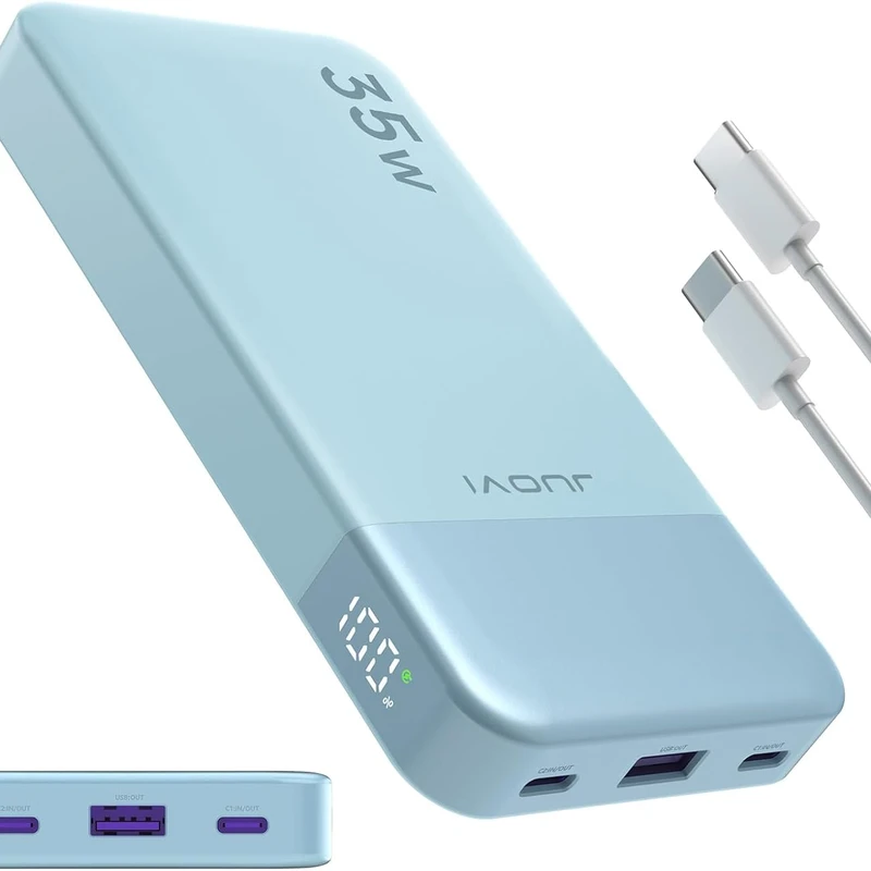 JUOVI power bank 10000mAh compacta viaje