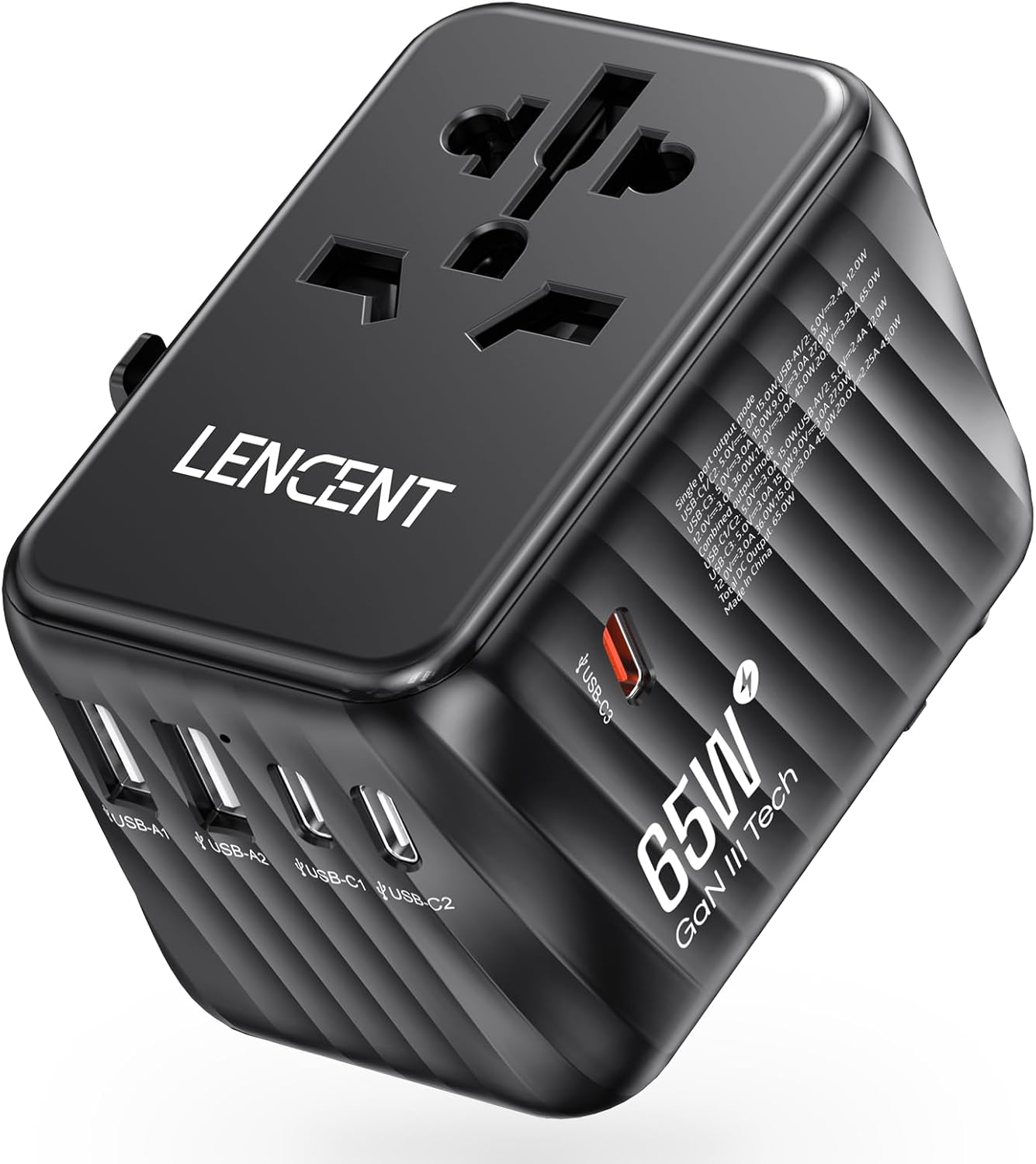 LENCENT GaN 65W adaptador universal premium