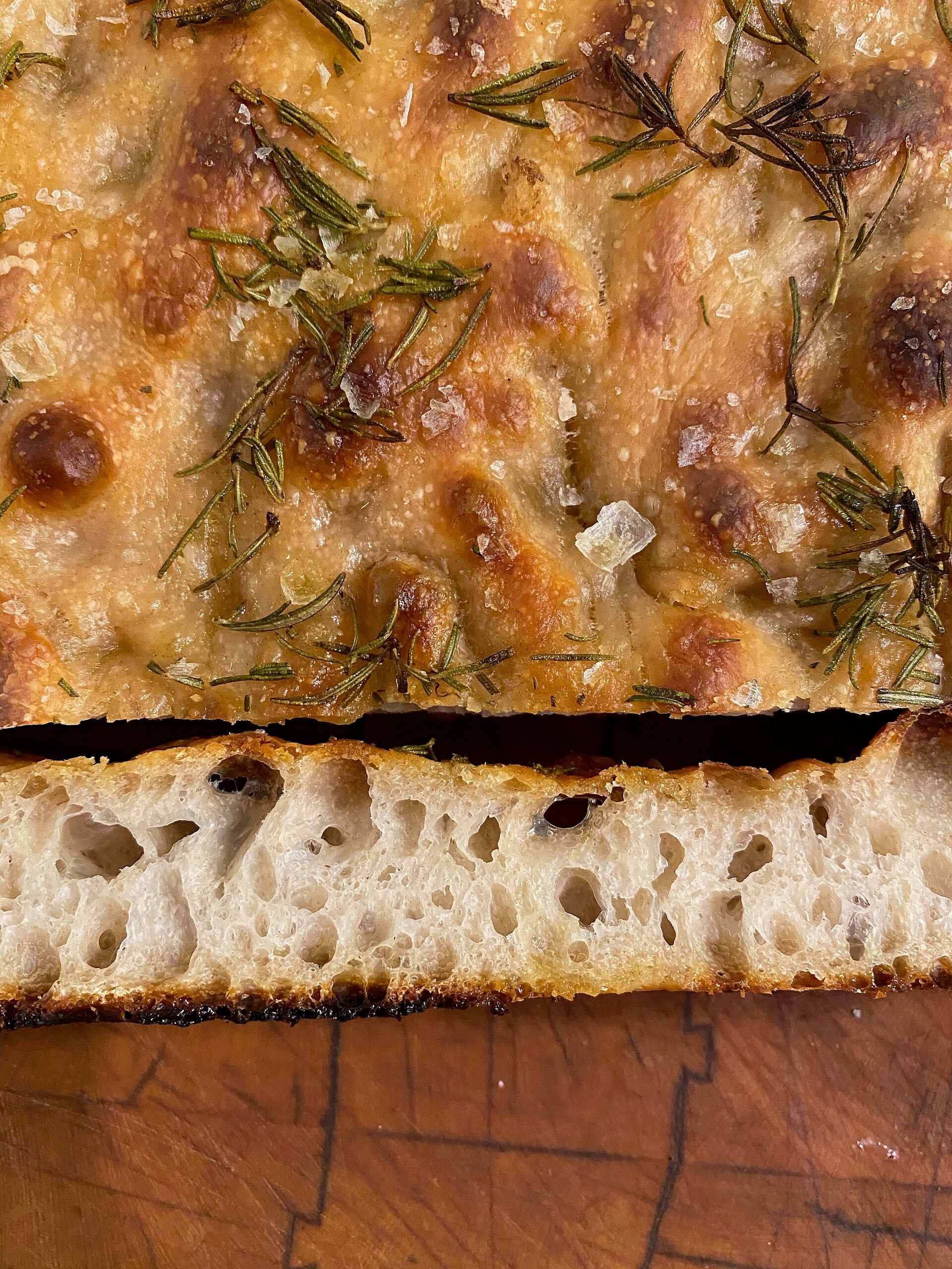 Focaccia with Crumb