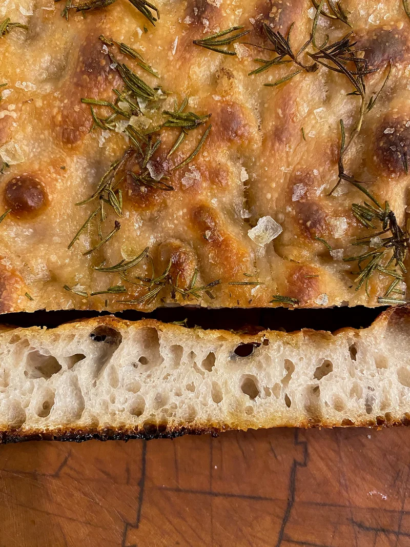 Focaccia with Crumb