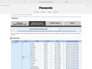 panasonic lumix firmware download website