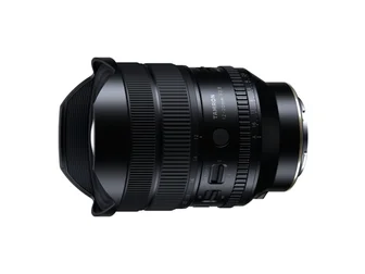 Tamron 12-20mm f/2.8 Di III (Model A084) ultra-wide zoom lens - official product press photo showing the lens with its integrated flower-shaped lens hood