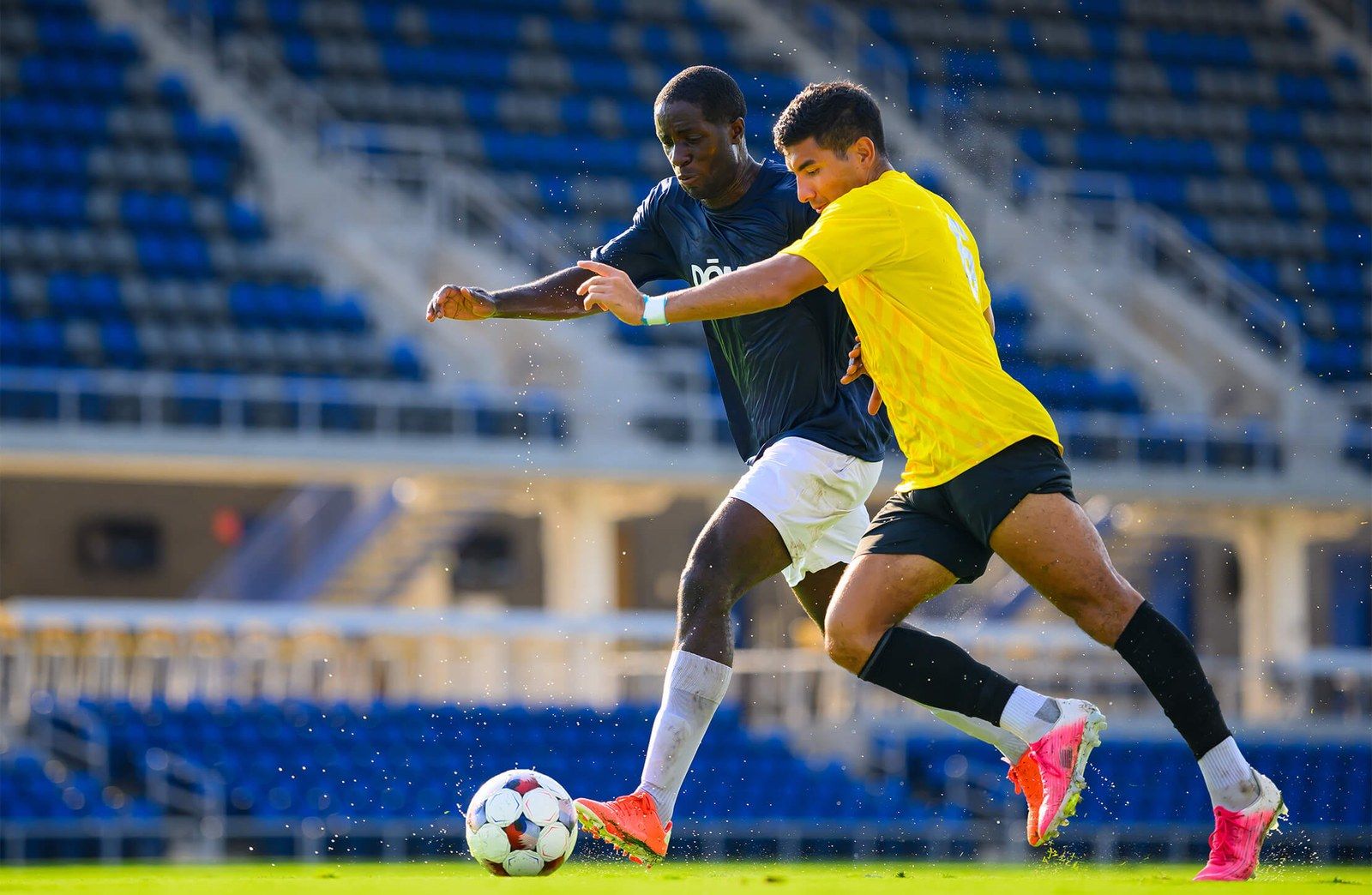 Official Nikon sample image showing autofocus tracking during a sports action sequence