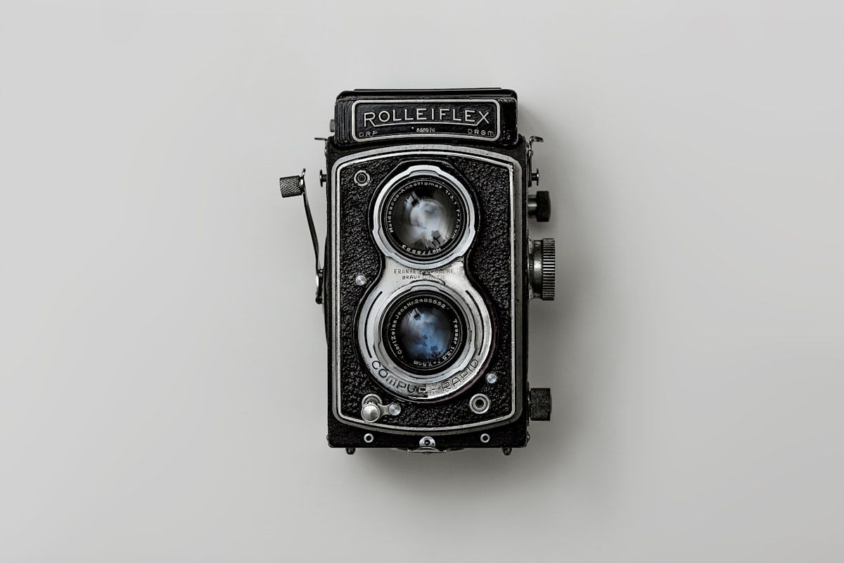 A vintage film camera with a leather grip, a reminder that Canon is reportedly chasing the Zf-style retro aesthetic for the R8 Mark II