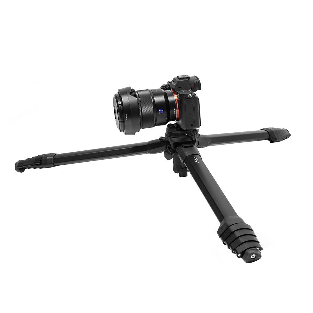 Peak Design Travel Tripod in low mode for ground-level macro shooting