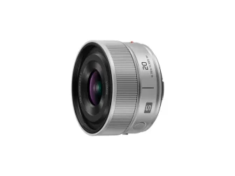 Panasonic LUMIX S 20mm F2.5 (S-S20) silver ultra-wide prime lens against a white background, official press image from Panasonic USA, September 2026