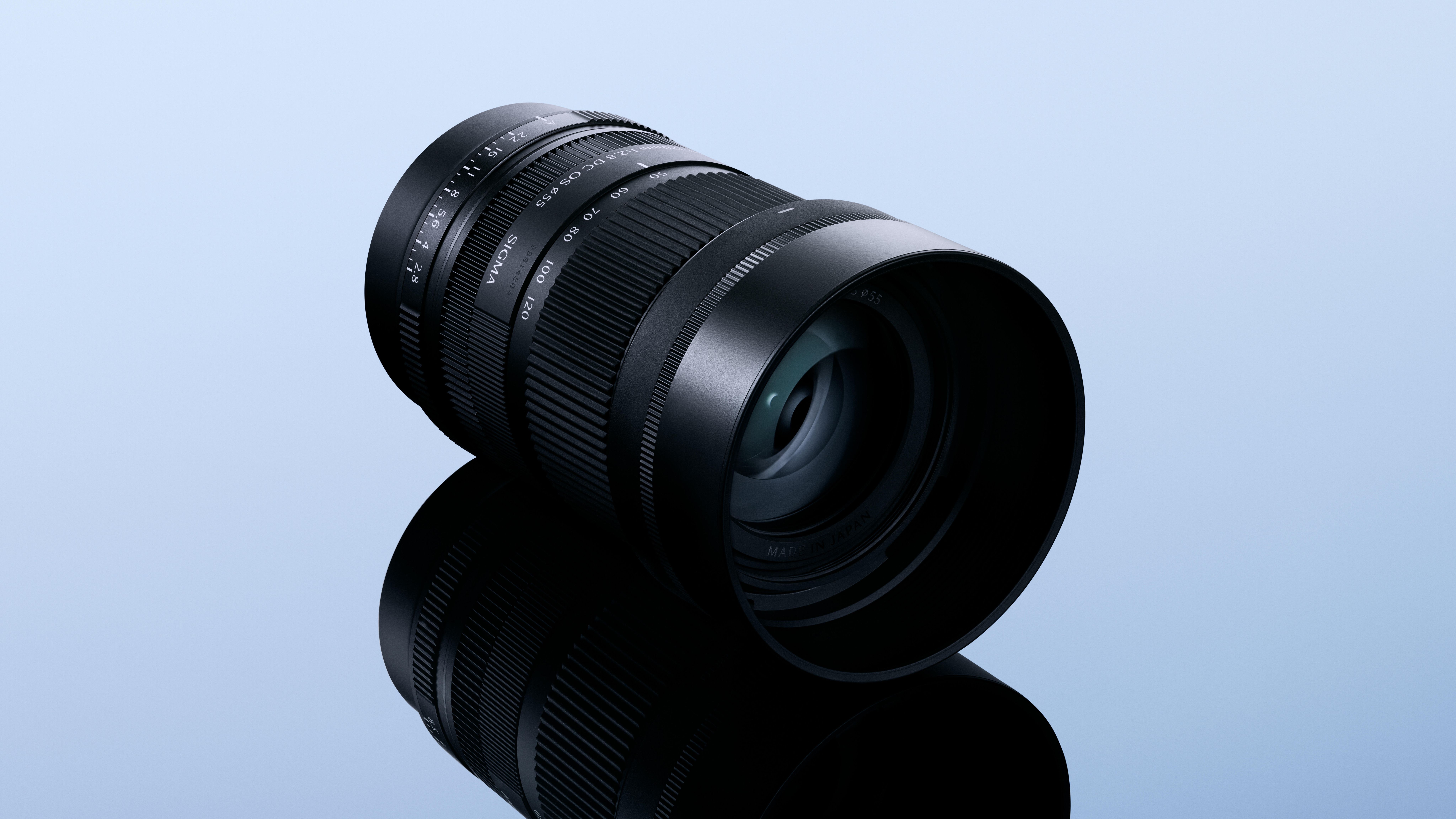 Sigma APS-C F2.8 Contemporary trio promotional image showing the 10-18mm, 18-50mm, and the new 50-120mm.