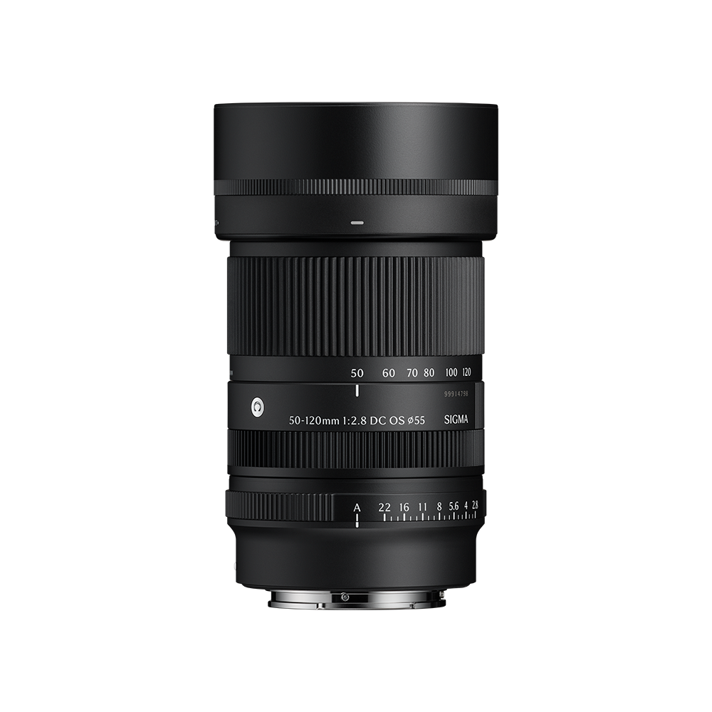 Sigma 50-120mm F2.8 DC OS Contemporary mounted on a Sony E-mount APS-C body.