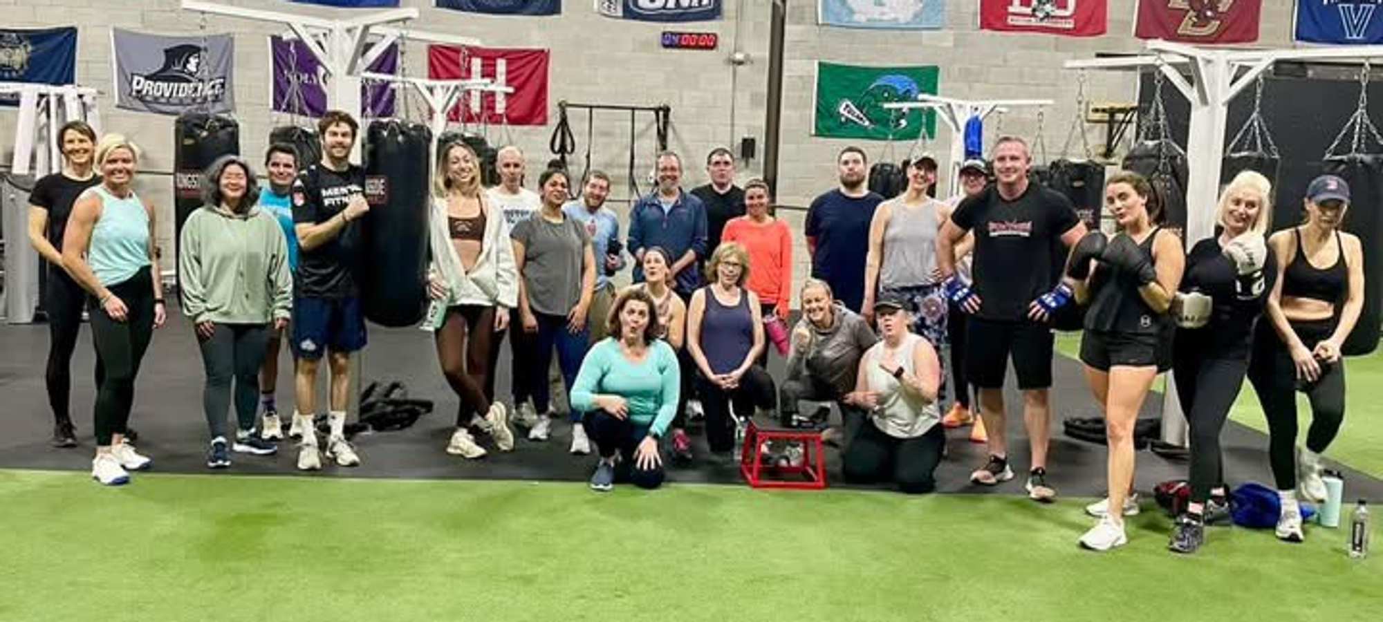 A group of people after boxing class.