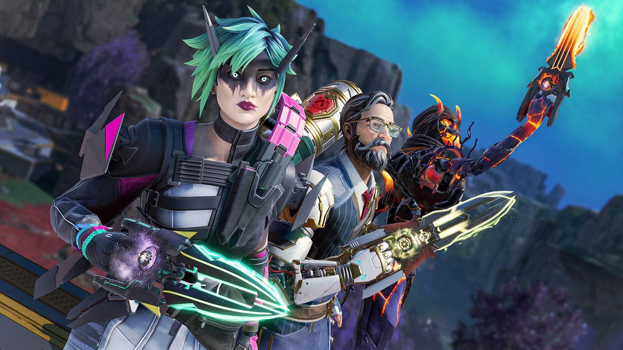 alter and other characters from apex legends posing