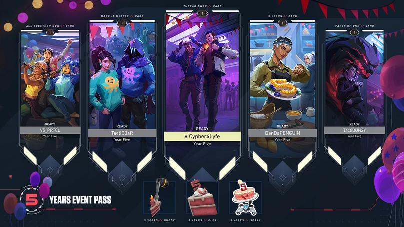 Valorant 5th anniversary event pass