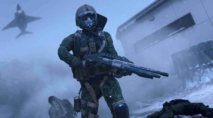Call of Duty player holding a Reclaimer 18 shotgun