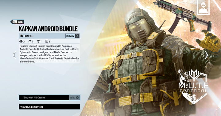 MUTE Protocol Drops: How to get the Kapkan bundle? — SiegeGG