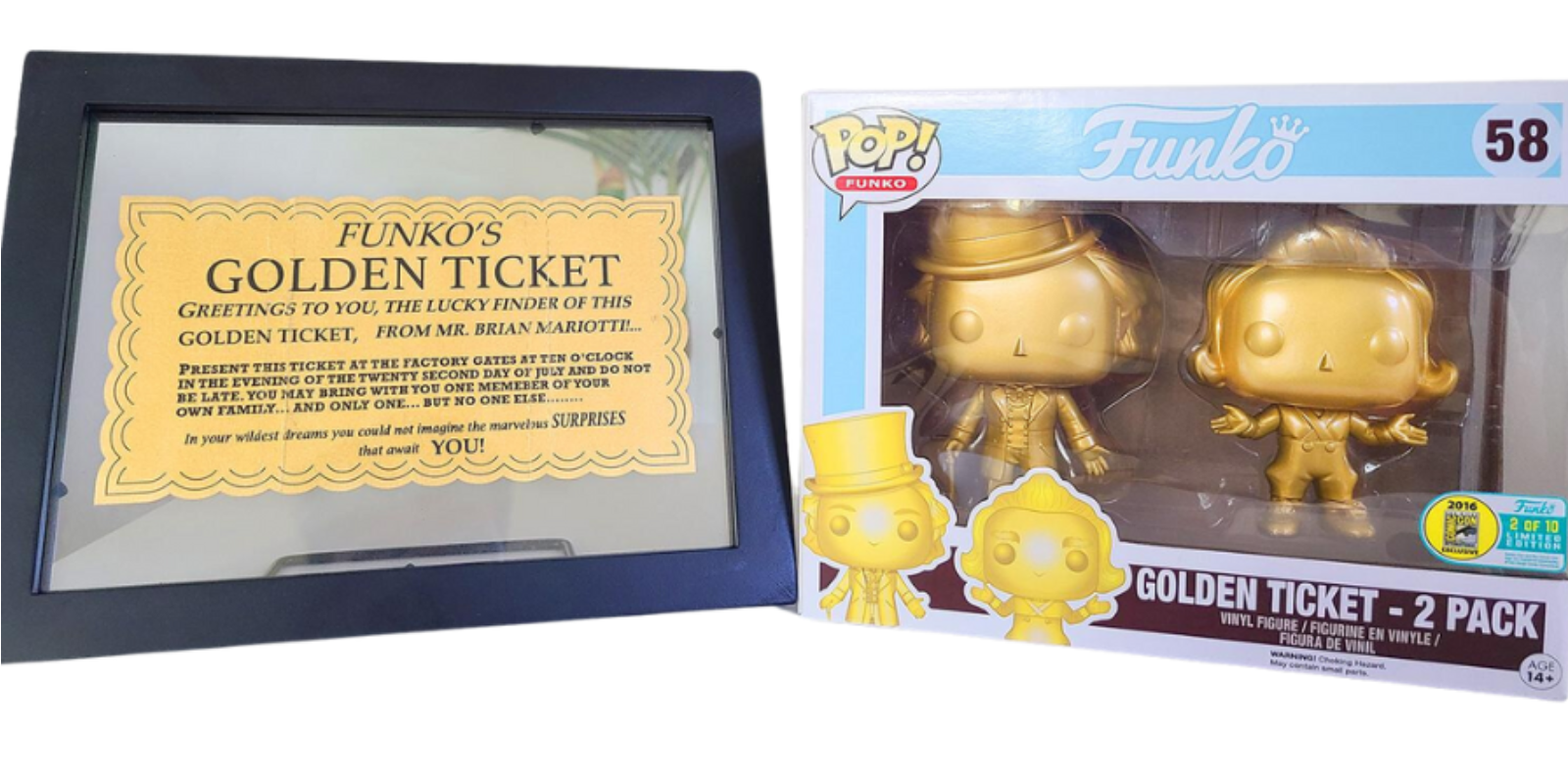 Willy Wonka & Oompa Loompa Golden Ticket - 2 Pack