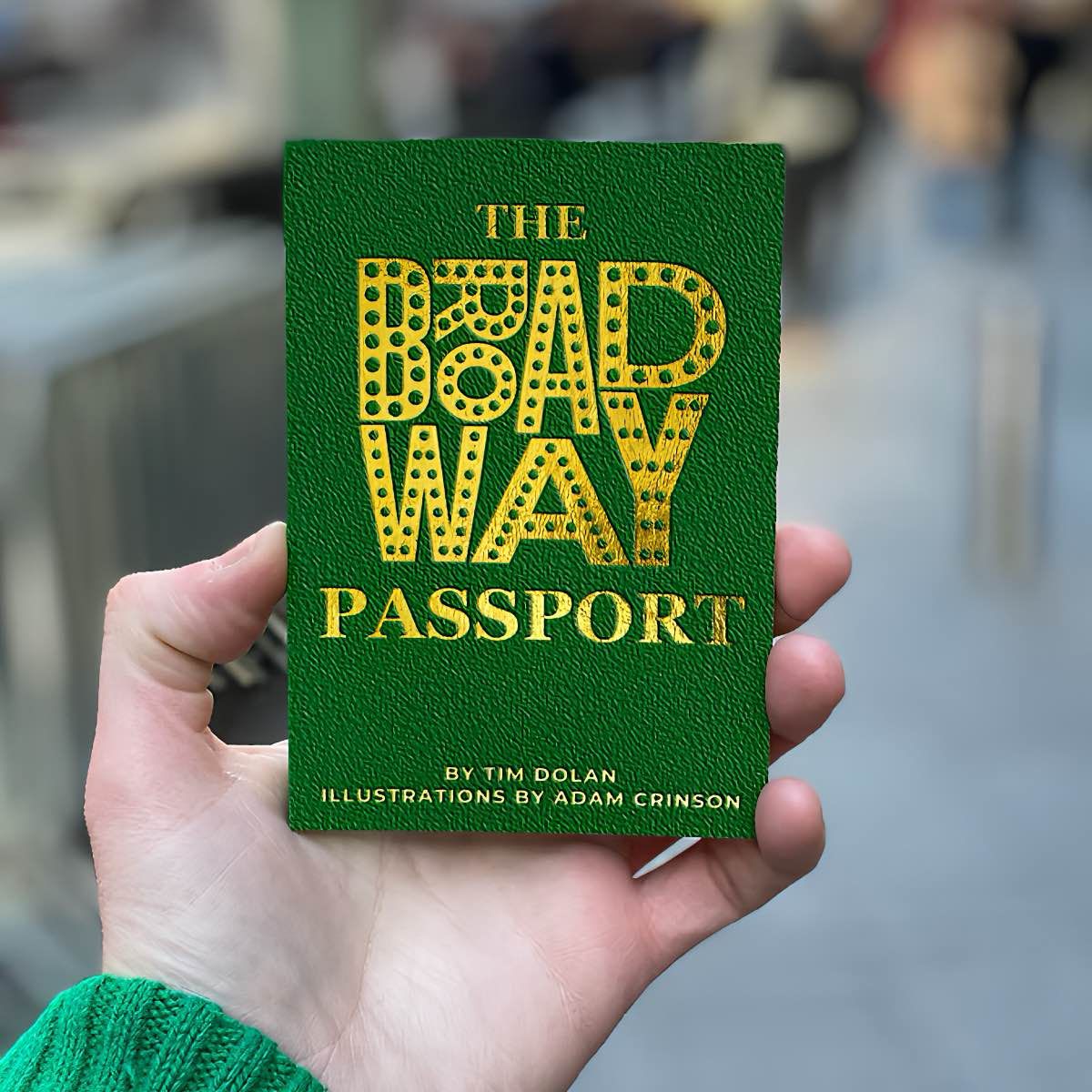 The Broadway Passport, illustrated and stamped with visited theaters