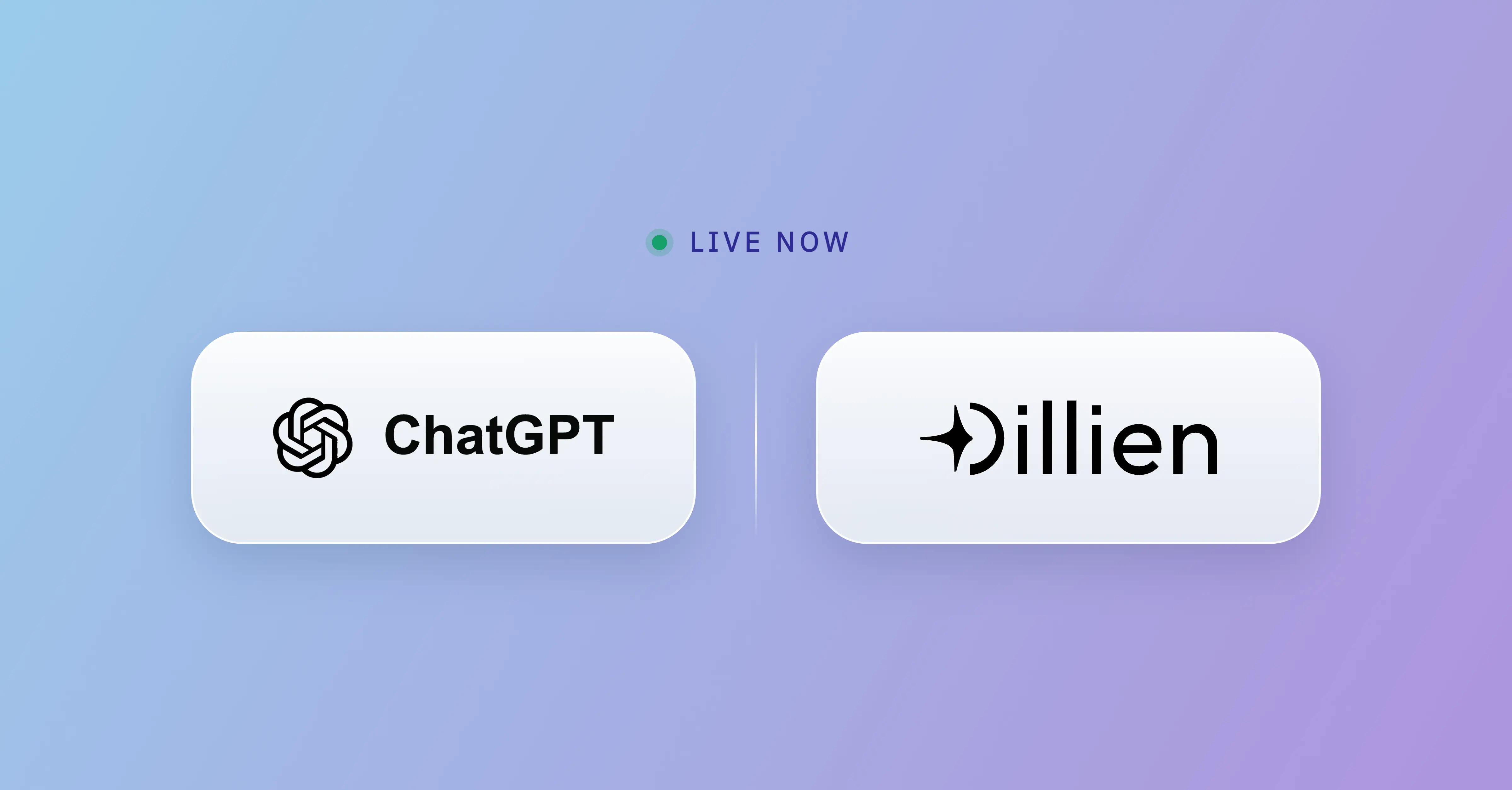 ChatGPT logo together with Dillien VDR logo