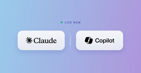 Claude logo and Microsoft 365 Copilot logo