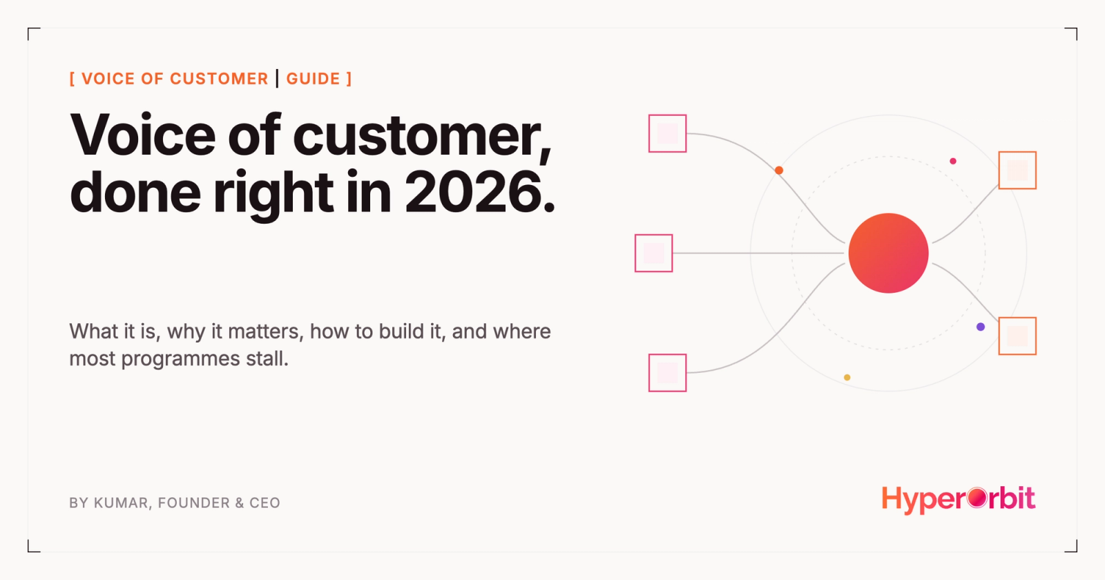 Voice of customer, done right in 2026: what it is, why it matters and how to build it