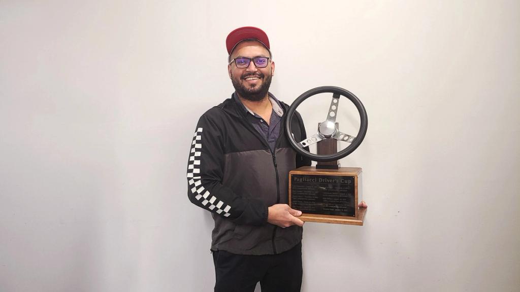 Happy Singh with the Driver Trophy
