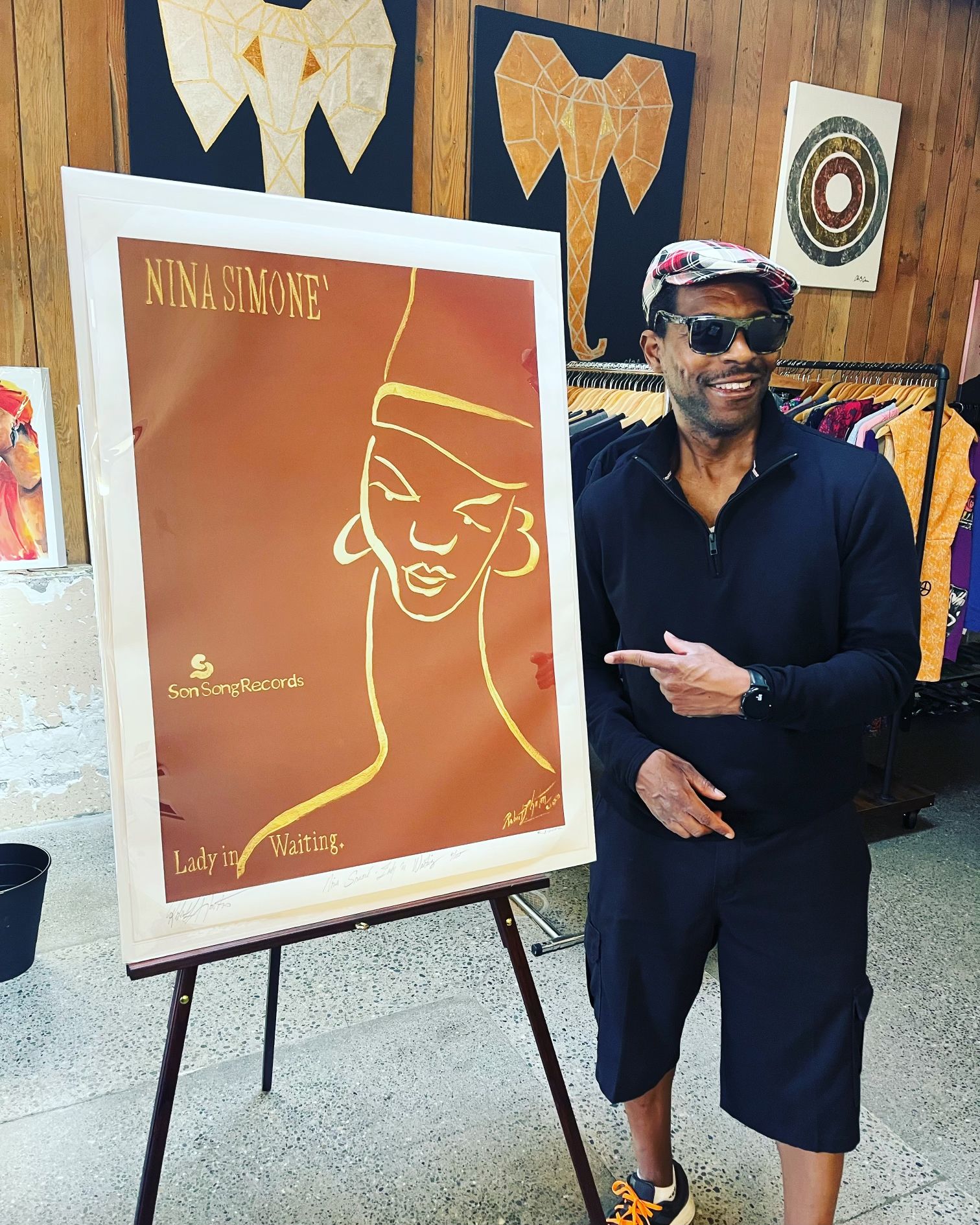 Robert Horton with his popular Nina Simone print.