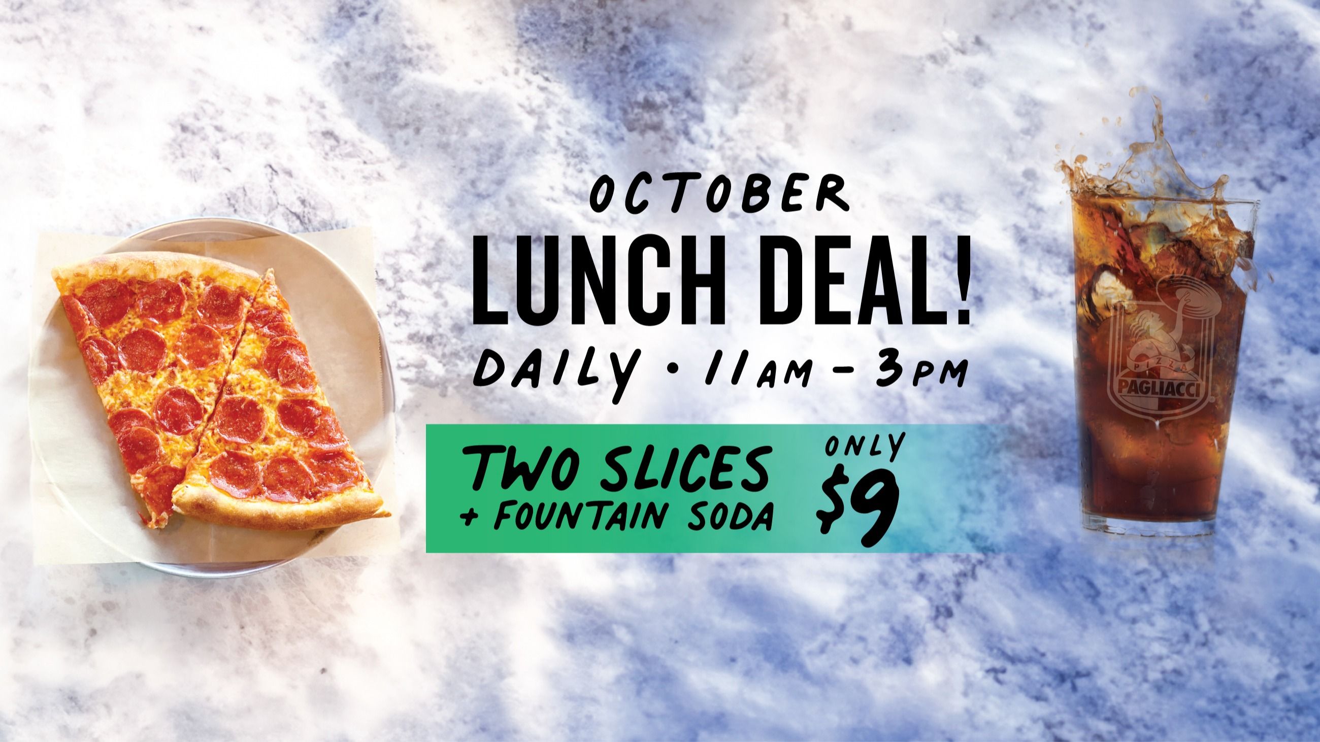 Check out our October lunch special.