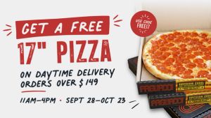 Large Order Delivery Deal: The Free 17" Is Back