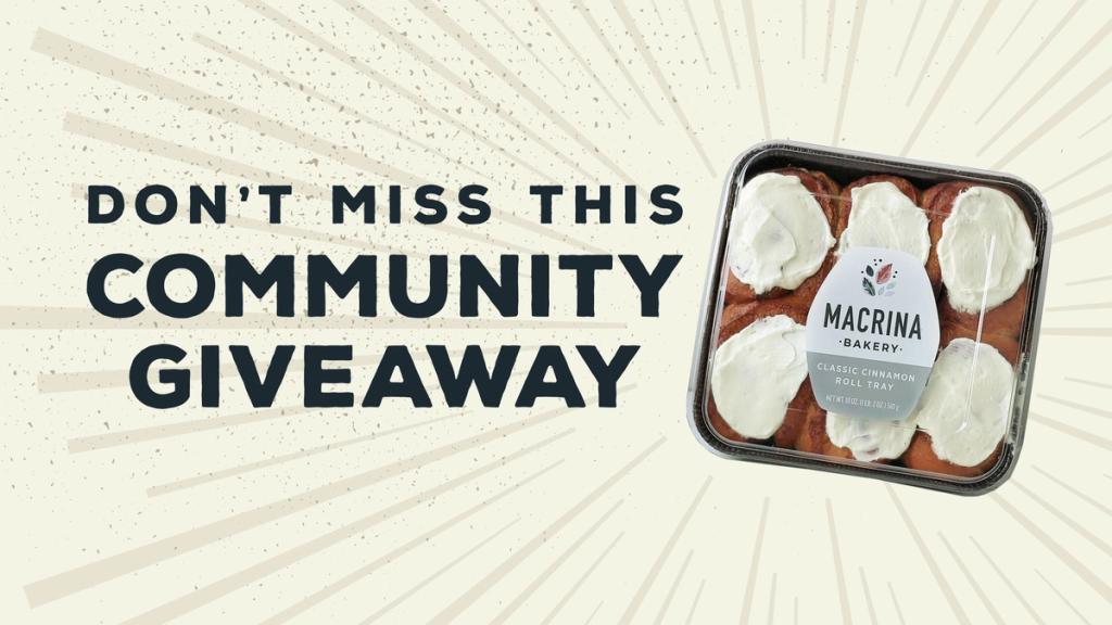 Community giveaways are back. 