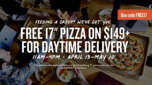 Free 17" with $149 Order