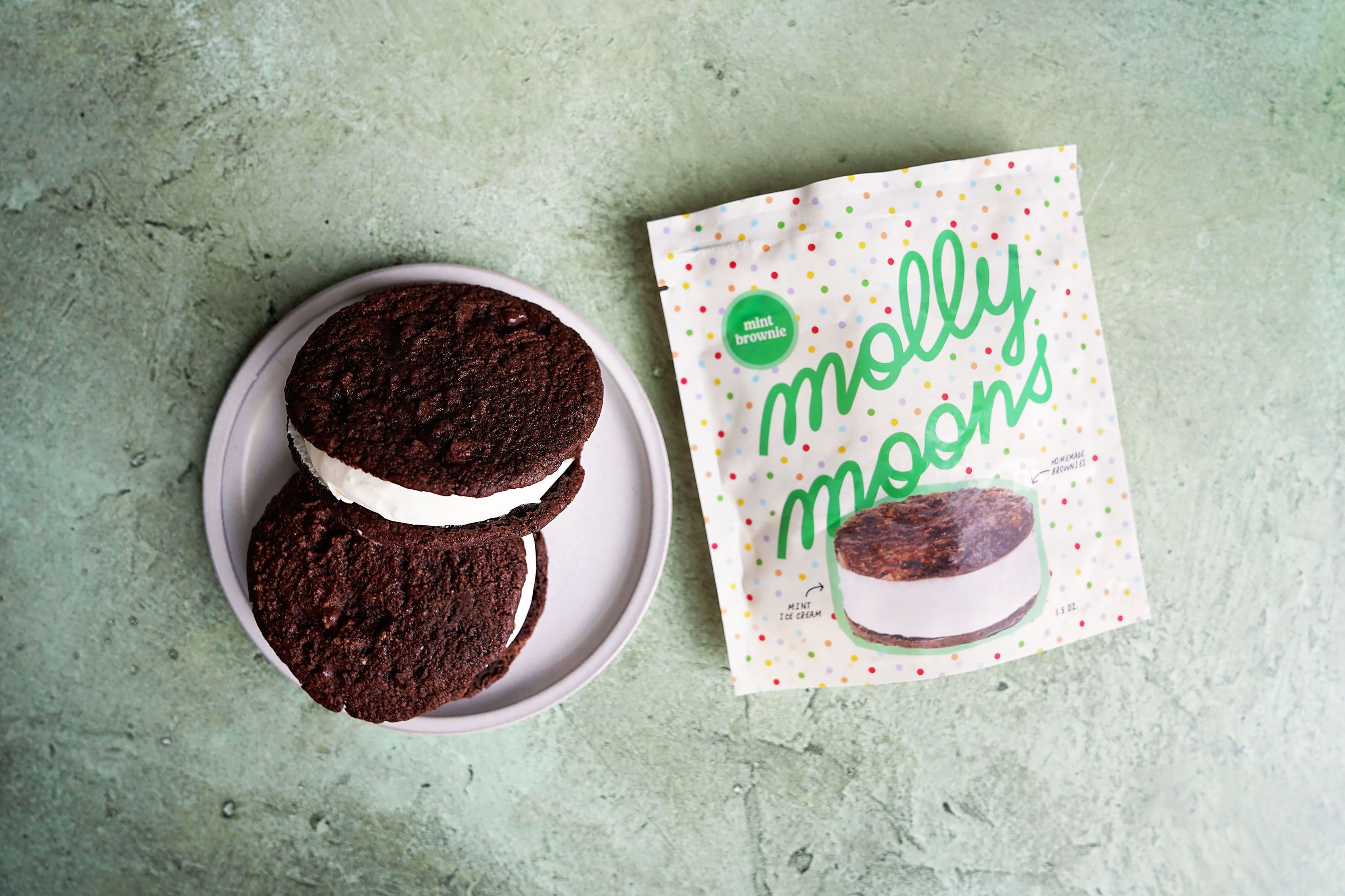Molly Moon's Mint Brownie Ice Cream Sandwich