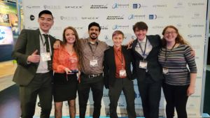 SEDS members at SpaceVision: Wenkang Wang, Taylour Mills, Gautham Viswaroopan, William Lacrampe, Francesca Bennett, William Lacrampe, and former vice president Caroline Paxton.