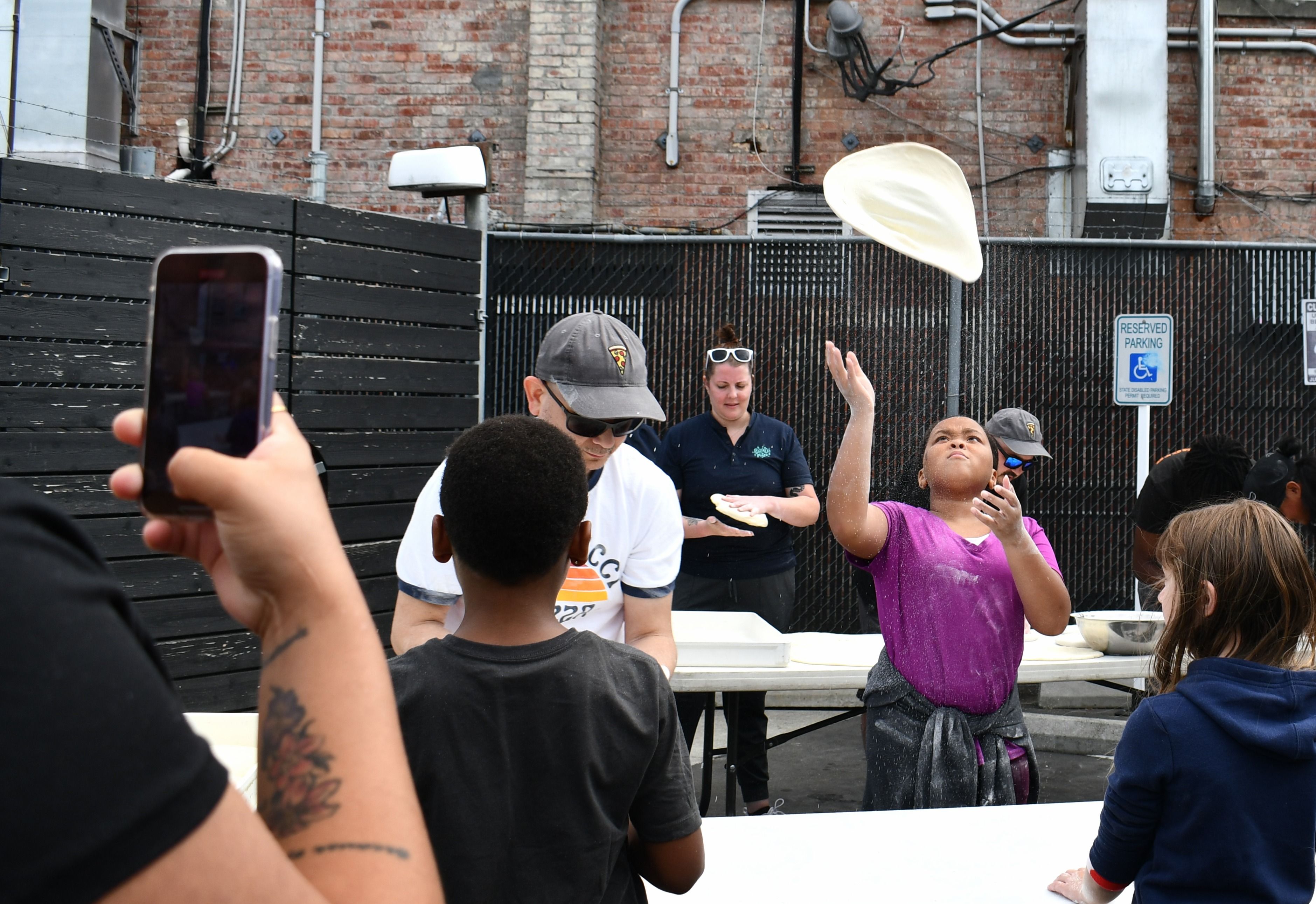 Friends of the Children Pizza Tossing