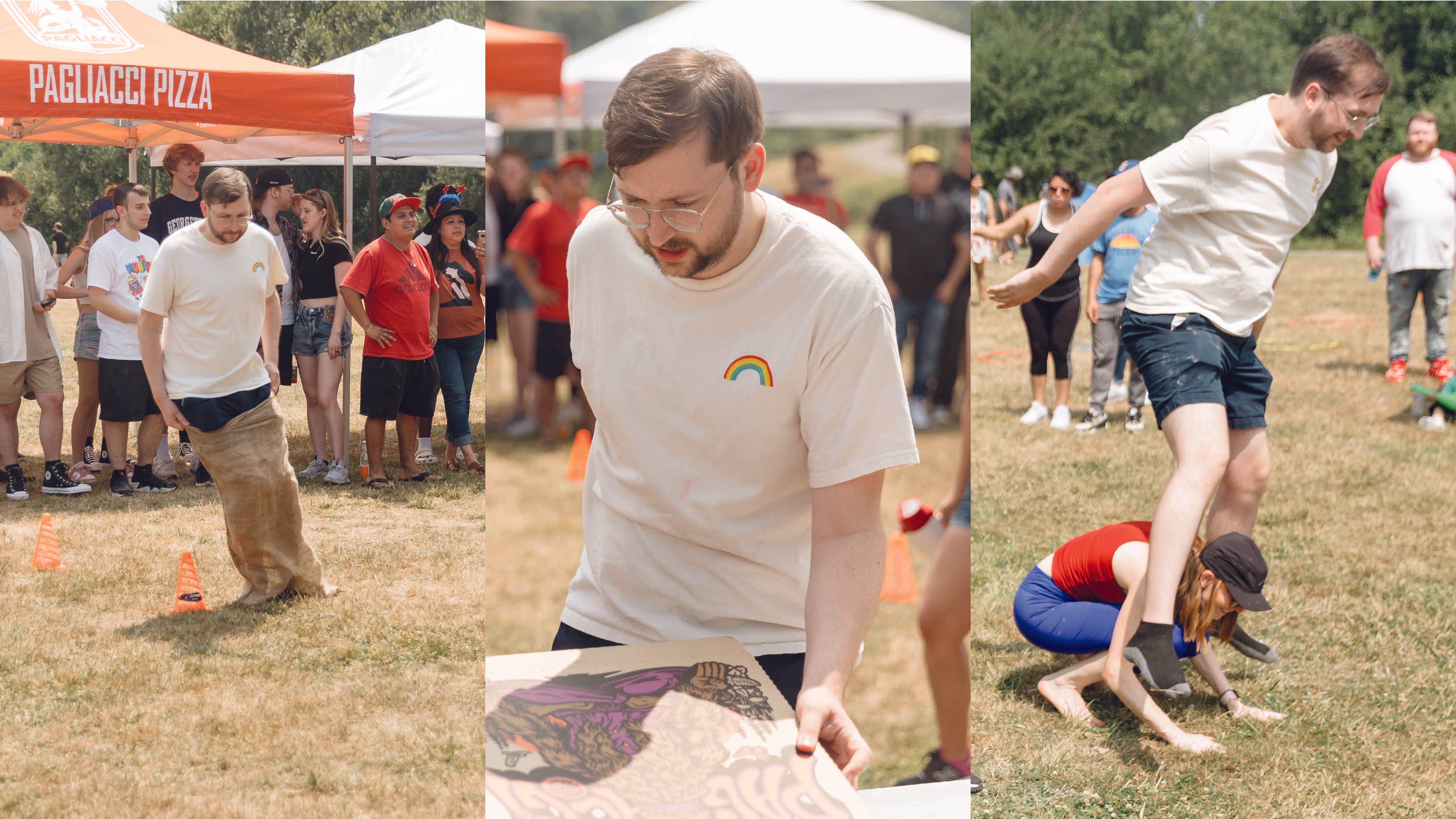 Josh Competing at Company BBQ