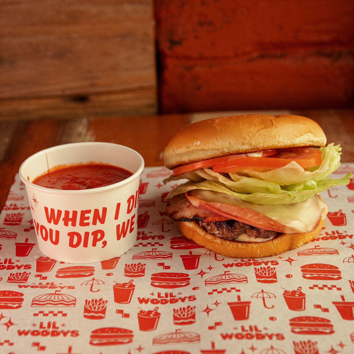 Lil Woody's Pizza Burger