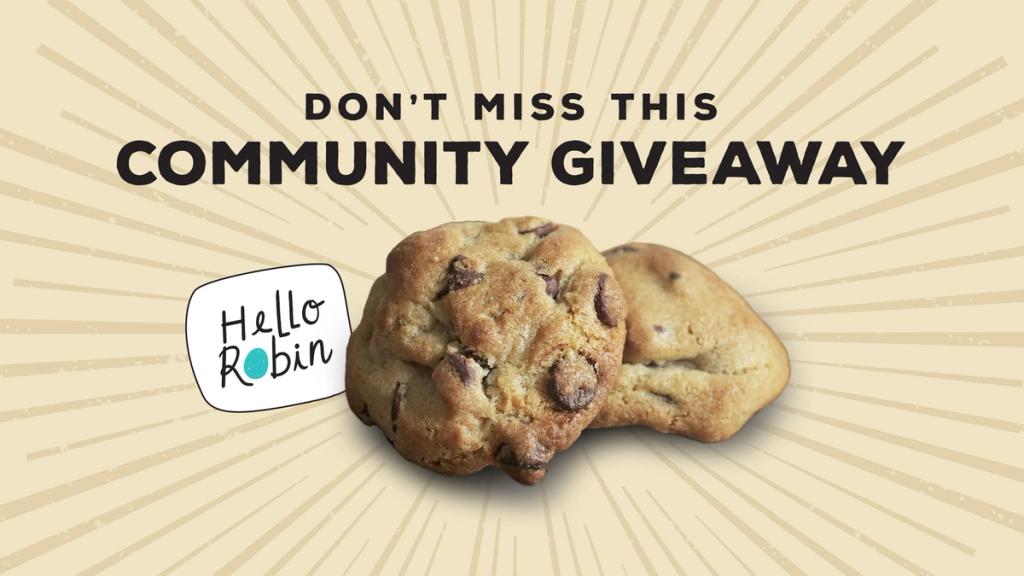 Our February Community Giveaway comes from Hello Robin Cookies.