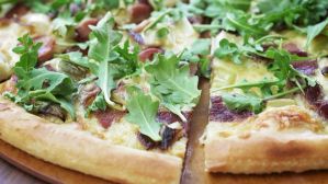 The Bacon Leek Pizza.