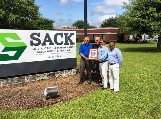 SACK RECEIVES BB&T SAFETY AWARD FOR 2017
