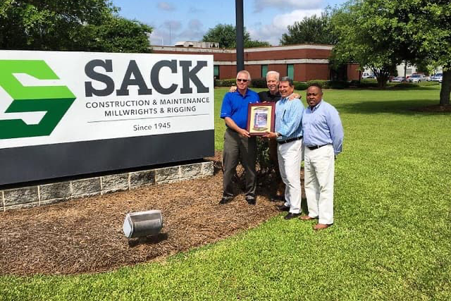 SACK RECEIVES BB&T SAFETY AWARD FOR 2017