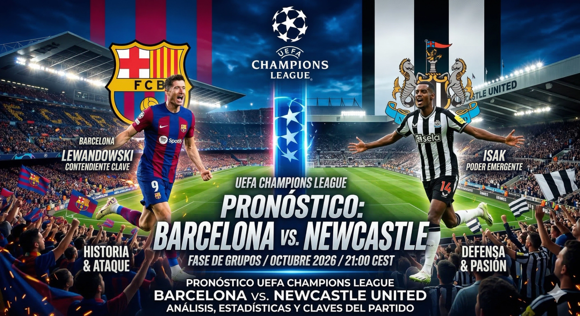 Barcelona vs Newcastle: Un último escenario para avanzar a los cuartos de final  - UEFA Champions League