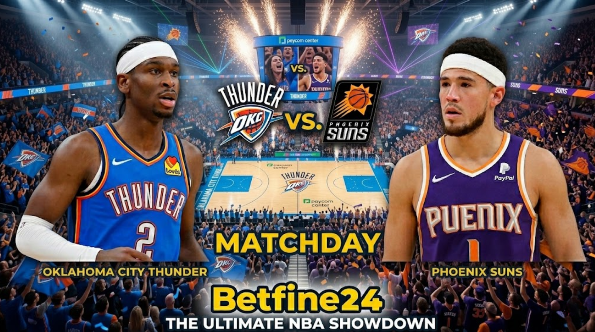 Thunder vs Suns: Pronóstico, horario y datos para el Juego 2 de playoffs - NBA - Betfine24