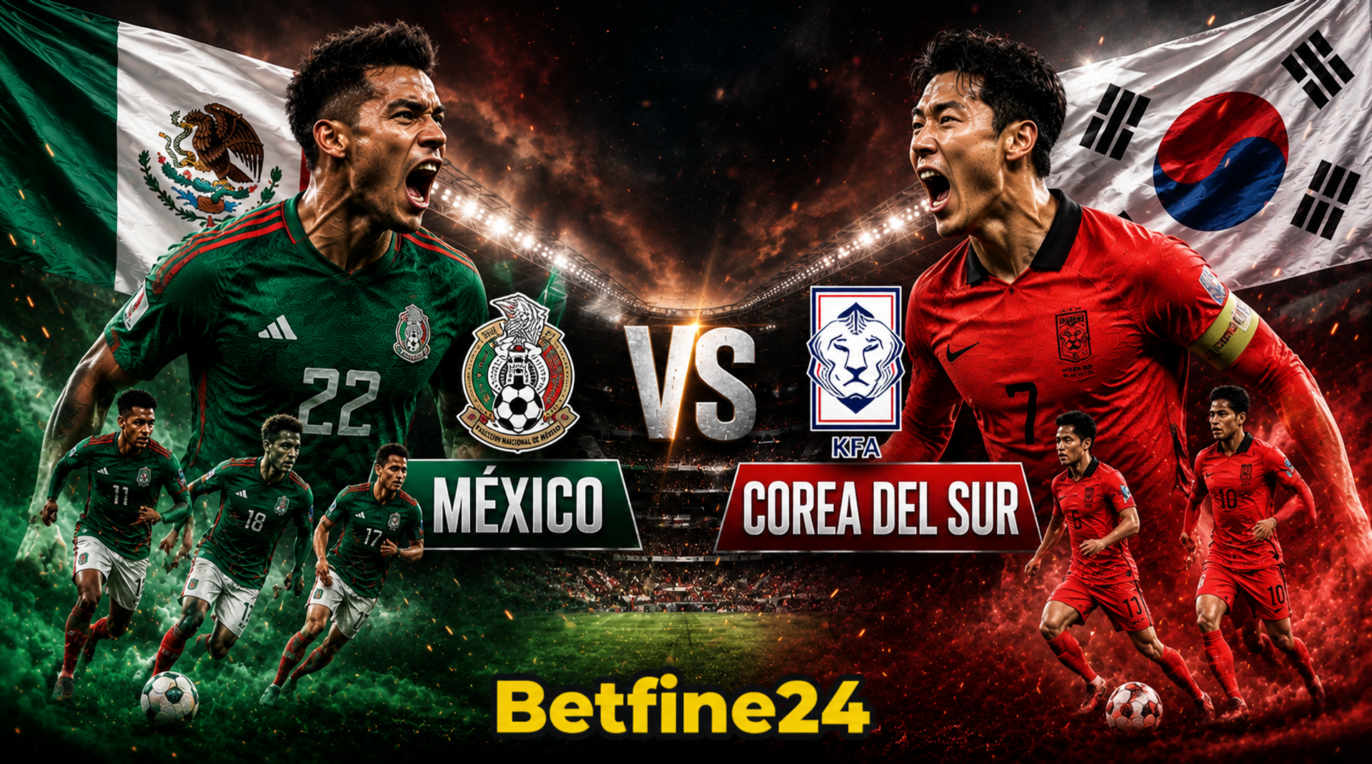Apuesta en línea en el Mundial 2026: México vs Corea del Sur - Mundial FIFA 2026 - Betfine24