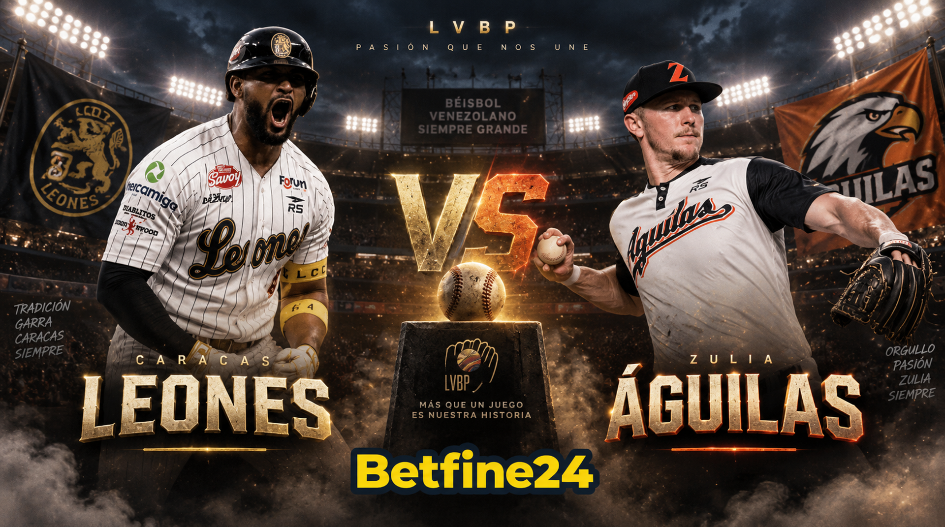 Leones vs Águilas pronóstico gratis y cuotas - LVBP - Betfine24