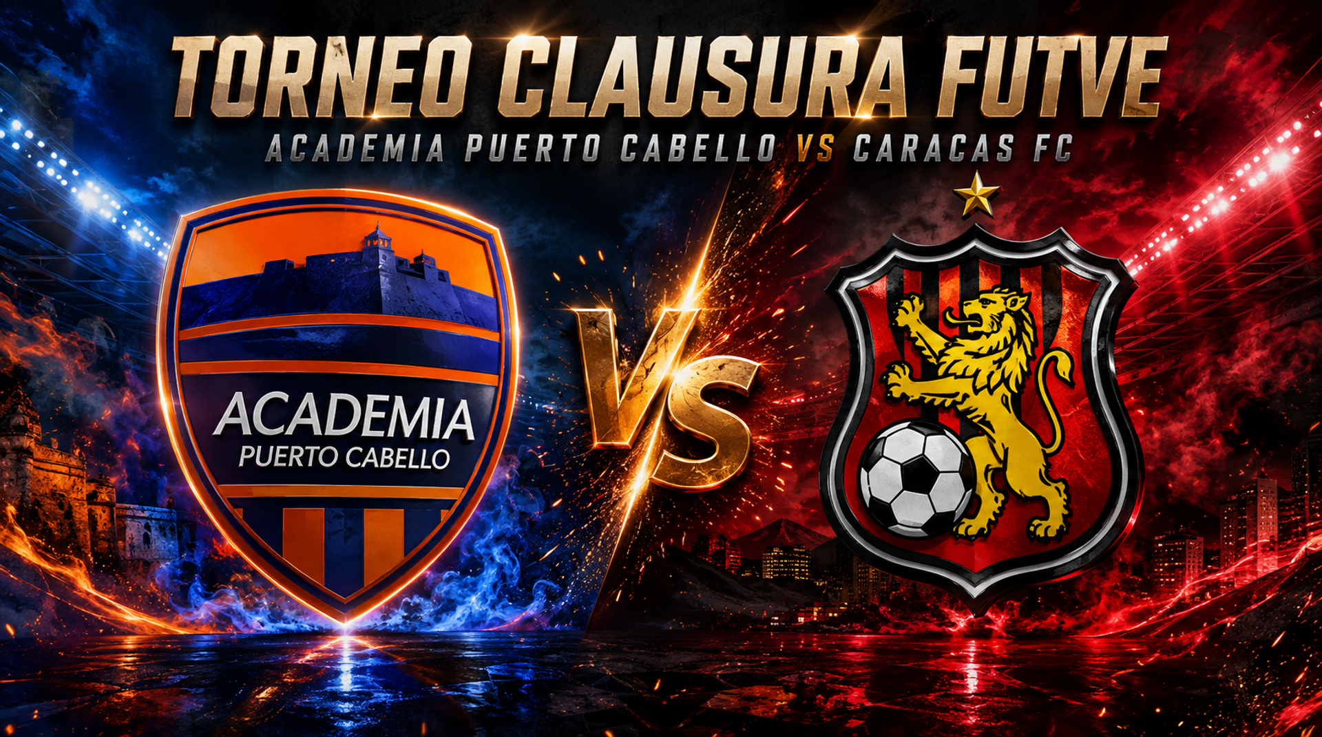 Academia Puerto Cabello vs Caracas FC: Cuotas y pronóstico en el Clausura del FUTVE - FUTVE