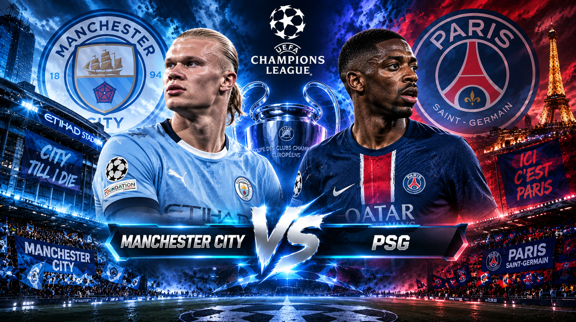 Manchester City vs PSG Pronóstico - UEFA Champions League - Betfine24